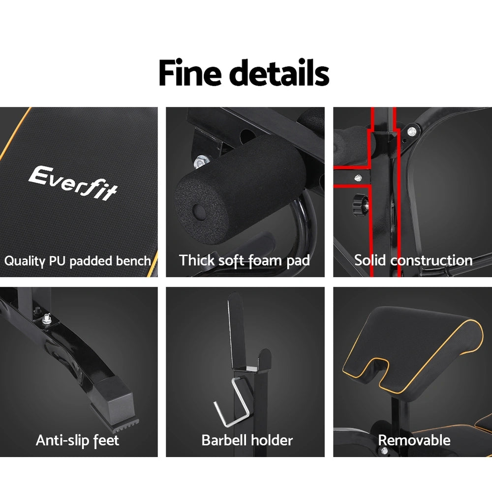 Everfit 10‑in‑1 Adjustable Weight Bench Station - 330kg Capacity