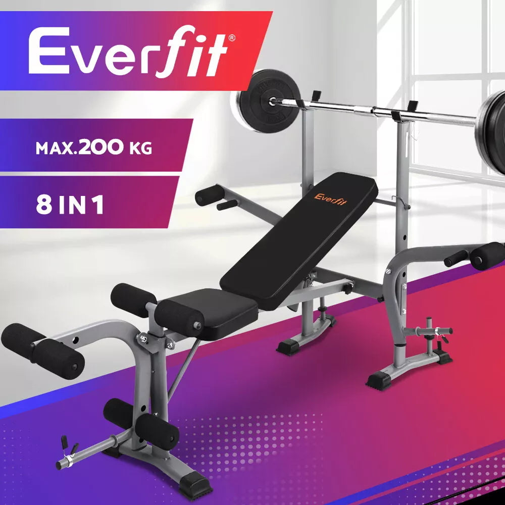 Everfit Adjustable 8‑in‑1 Fitness Bench - 200kg Capacity