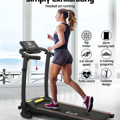 Everfit Electric Foldable Treadmill 370 mm