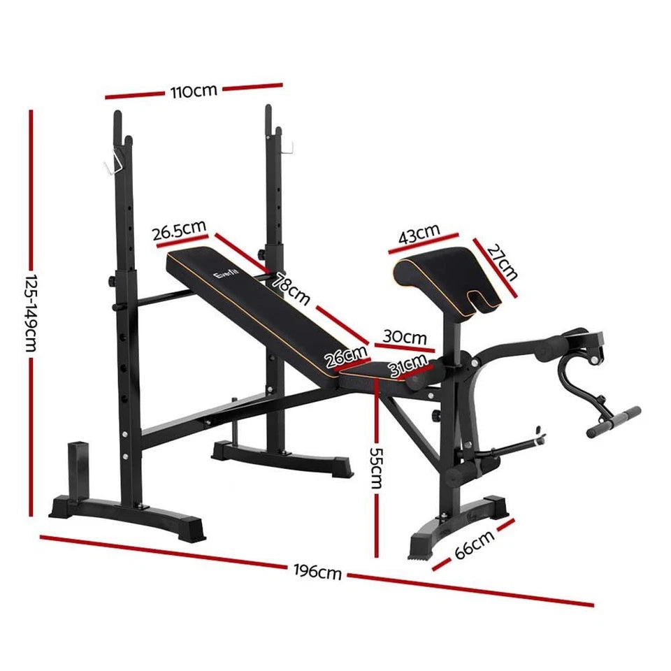 Everfit 10‑in‑1 Adjustable Weight Bench Station - 330kg Capacity