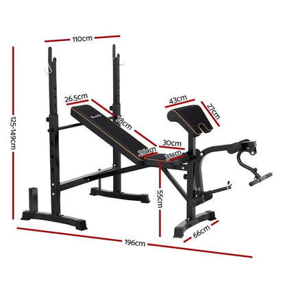 Everfit 10‑in‑1 Adjustable Weight Bench Station - 330kg Capacity